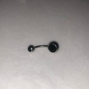 Black and silver belly button ring !